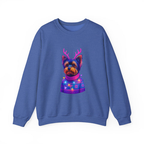 Festive Dog Sweatshirt, Cozy Unisex Crewneck, Pet Lover Gift, Holiday Apparel, Cute Dog Design