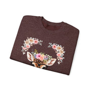 Geeky Goddess Deer Unisex Crewneck Sweatshirt
