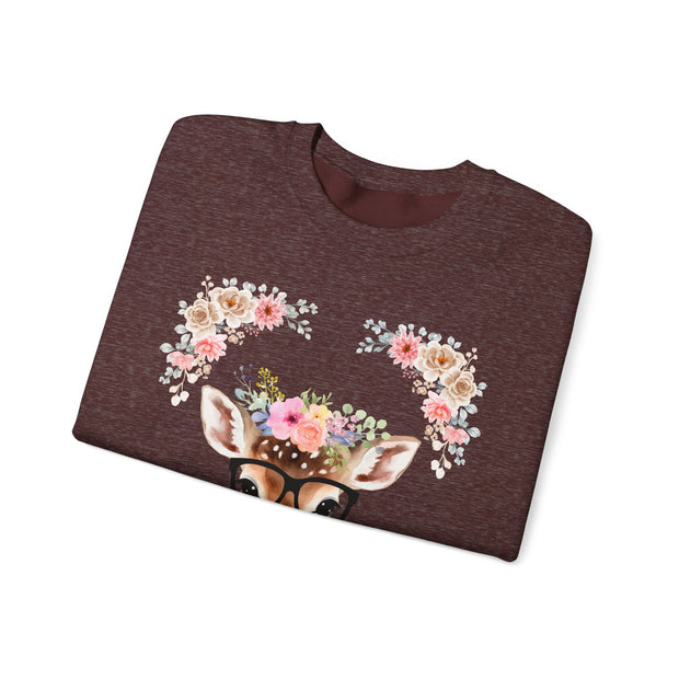 Geeky Goddess Deer Unisex Crewneck Sweatshirt