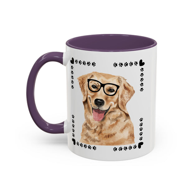 Geeky Good Golden Retriever Accent Coffee Mug
