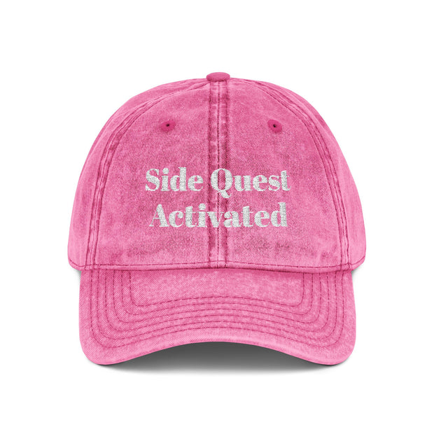 'Side Quest Activated' Vintage Embroidered Cap