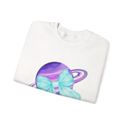 Purple Saturn Wrapped In A Bow Sweatshirt