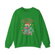 Cozy Fantasy Holidays Sweatshirt, Cute Dragon Gift, Unisex Holiday Apparel, Warm Crewneck Sweater, Casual Winter Outfit