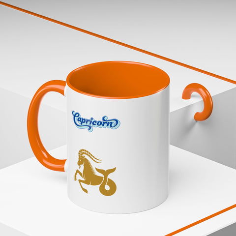 'Capricorn' Zodiac Accent Coffee Mug