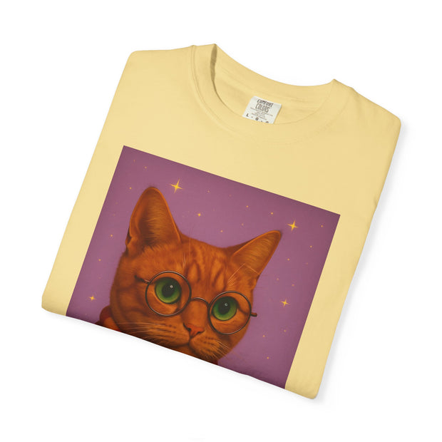 Pawgwarts Orange Cat Wizard T-Shirt
