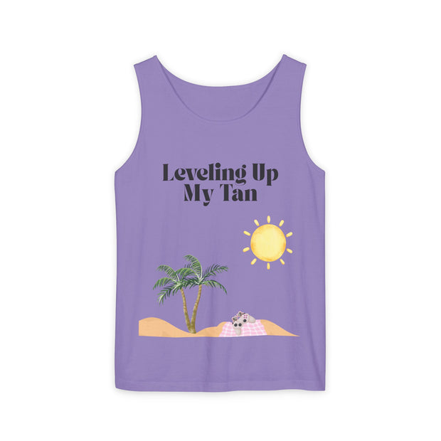 'Leveling Up My Tan' Unisex Tank Top