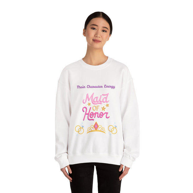 'Main Character Energy: Maid of Honor' Unisex Crewneck Sweatshirt