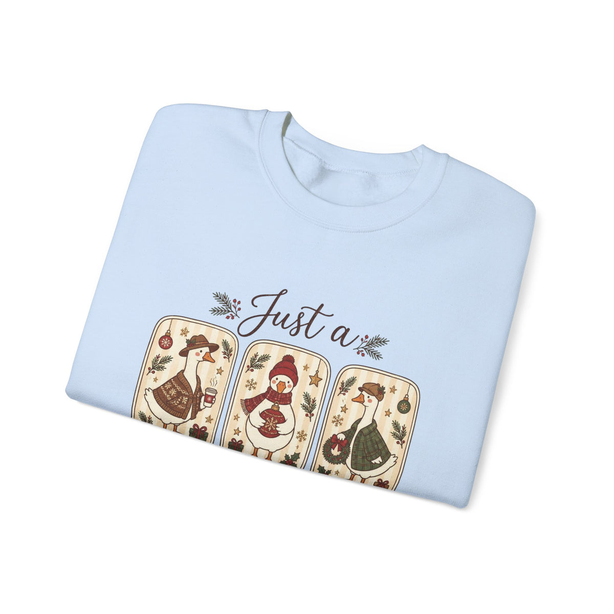 Just a Jolly Goose sweatshirt | Retro folk art goose design