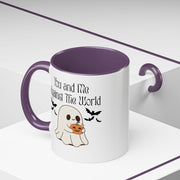 'You and Me Against The World' Accent Coffee Mug