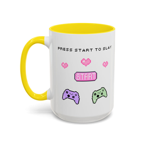 'Press Start To Slay' Accent Coffee Mug