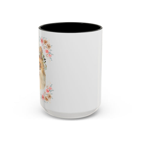Geeky Goddess Pomeranian Accent Coffee Mug