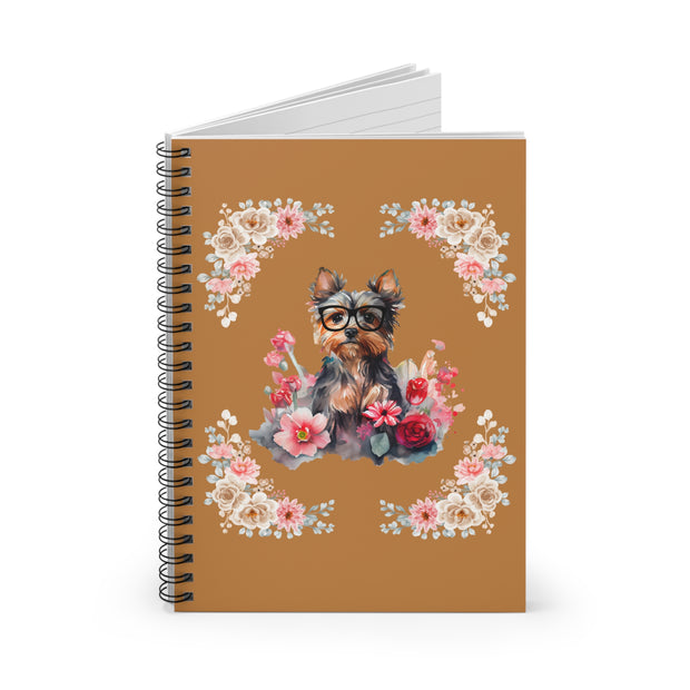 Geeky Goddess Yorkie Spiral Notebook