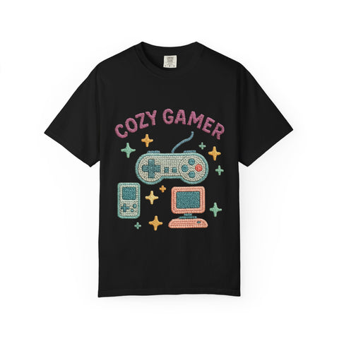 Cozy Gamer T-Shirt, Unisex Retro Gaming Tee, Video Game Lover Shirt, Perfect for Gamers, Gift for Birthdays and Holidays