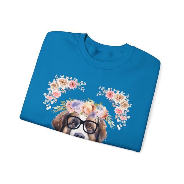 Geeky Goddess Saint Bernard Unisex Crewneck Sweatshirt