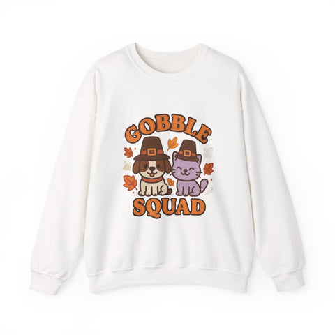 Gobble Squad Sweatshirt | Cozy Fall Apparel, Thanksgiving Gift, Unisex Crewneck, Cute Animal Design, Holiday Fashion