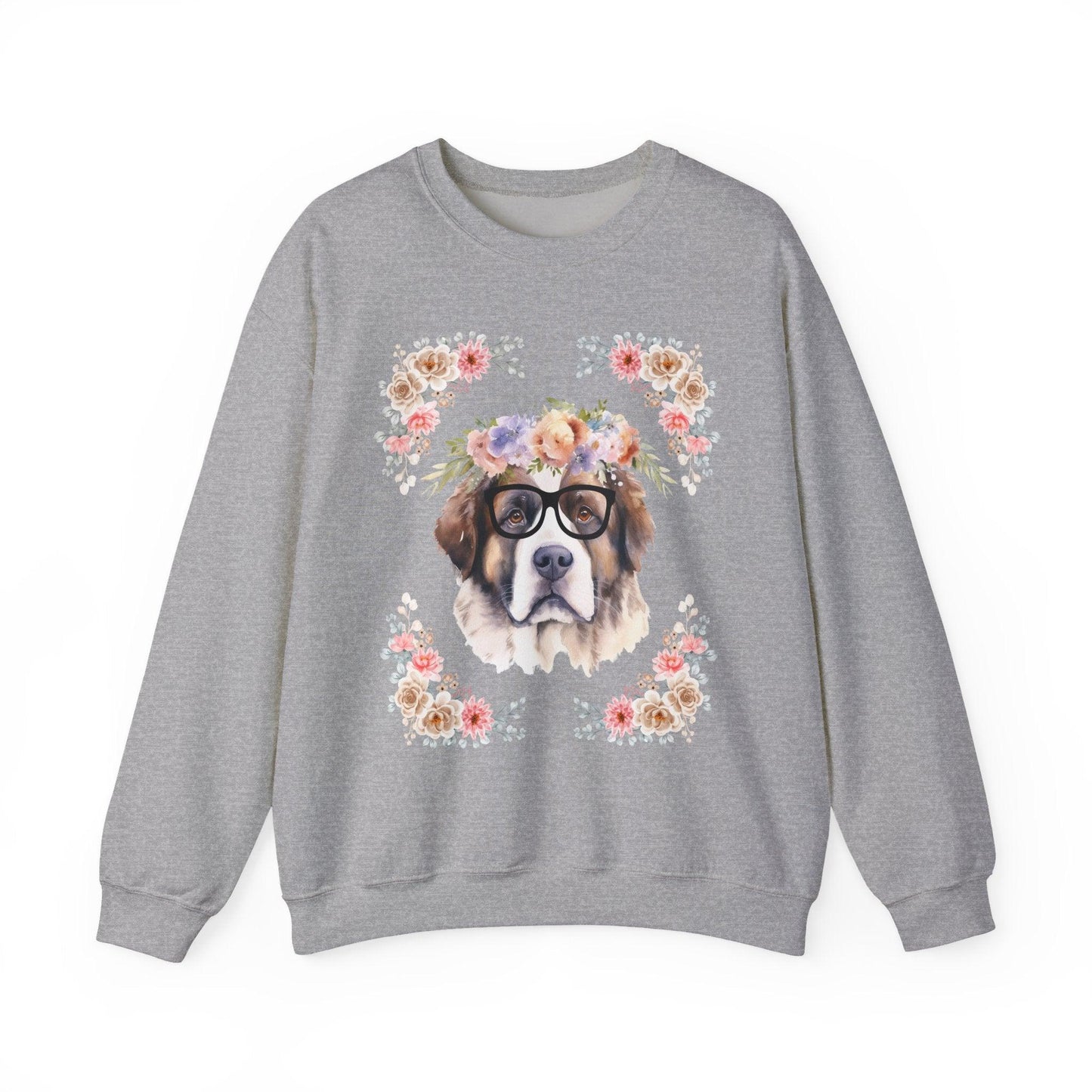 Geeky Goddess Saint Bernard Unisex Crewneck Sweatshirt