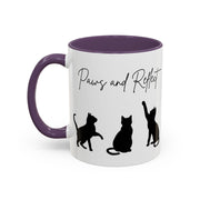 'Paws and Reflect' Cats Accent Coffee Mug