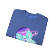 Purple Saturn Wrapped In A Bow Sweatshirt
