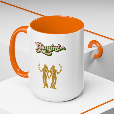 'Gemini' Zodiac Accent Coffee Mug