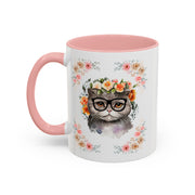 Geeky Goddess Gray Cat Accent Coffee Mug