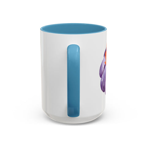 Purple Pumpkin Wrapped In A Bow Accent Coffee Mug