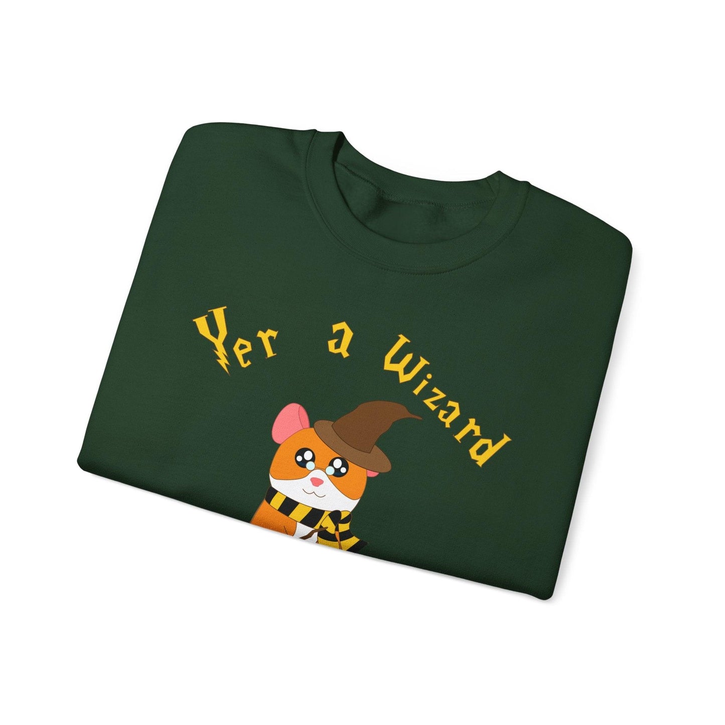 Hammy the Wizard Hamster Sweatshirt | Cute Wizard Hamster Illustration