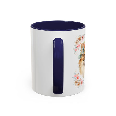 Geeky Goddess Pomeranian Accent Coffee Mug