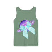 Purple Saturn Wrapped In Bow Unisex Tank Top