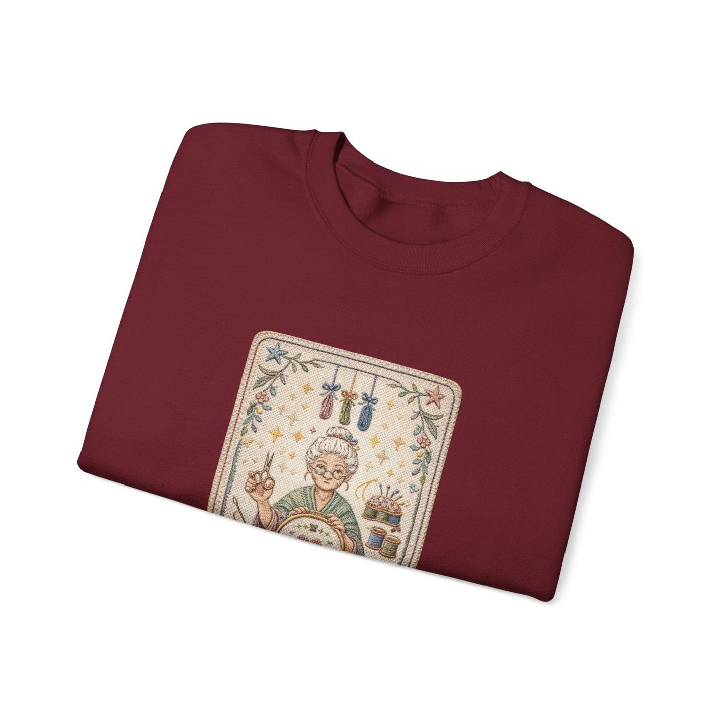 Vintage Embroiderer Illustration Sweatshirt | The Stitcher Crewneck