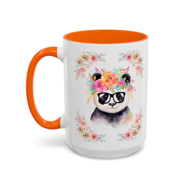 Geeky Goddess Panda Accent Coffee Mug