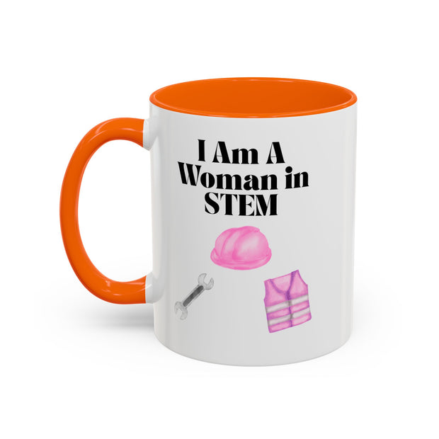 'I Am A Woman In STEM' Engineer Accent Coffee Mug