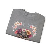 Geeky Goddess Dark Gray Cat Unisex Crewneck Sweatshirt