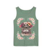 Geeky Goddess Dark Gray Cat Unisex Tank Top