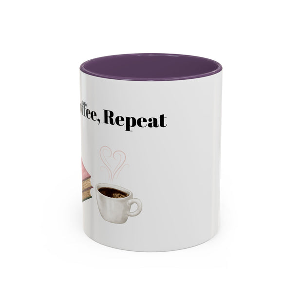 'Books, Coffee, Repeat' Accent Coffee Mug