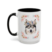 Geeky Goddess Siberian Husky Accent Coffee Mug