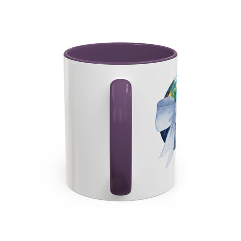 Earth Wrapped In A Bow Accent Coffee Mug