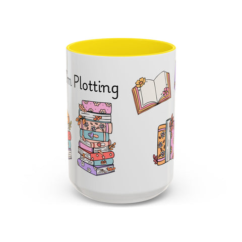 'Shhh...I'm Plotting' Accent Coffee Mug