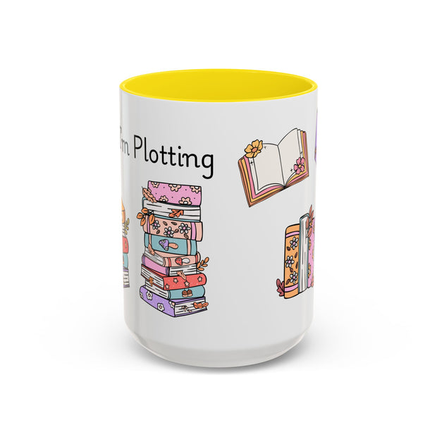 'Shhh...I'm Plotting' Accent Coffee Mug