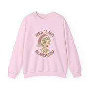 Mrs Claus Glam Squad Sweatshirt | Retro Mrs. Claus Illustration, Christmas Holiday Crewneck