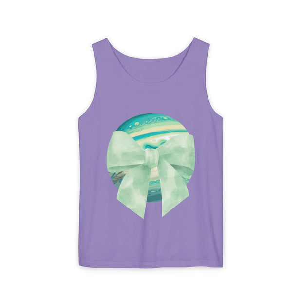 Green Planet Wrapped In Bow Unisex Tank Top