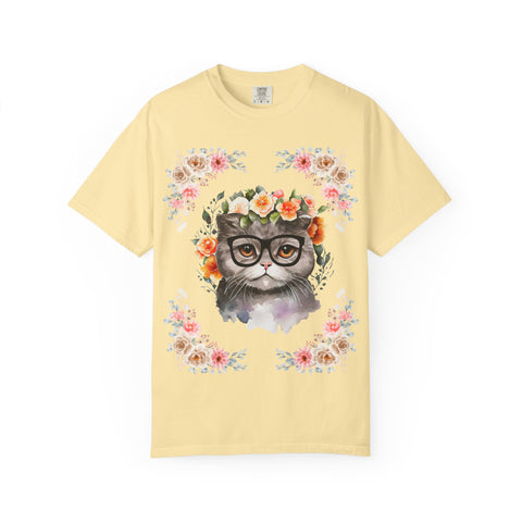Geeky Goddess Gray Cat Unisex T-Shirt