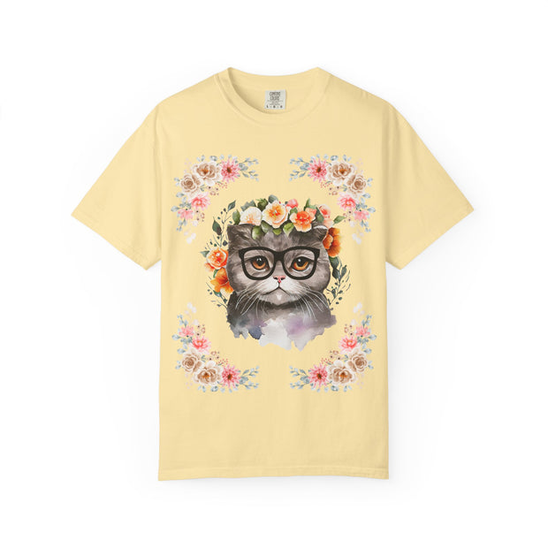 Geeky Goddess Gray Cat Unisex T-Shirt