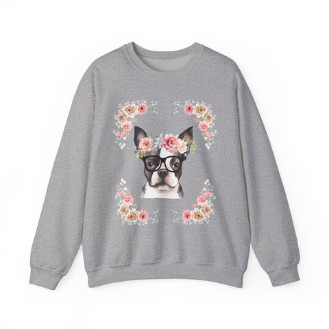 Geeky Goddess French Bulldog Unisex Crewneck Sweatshirt