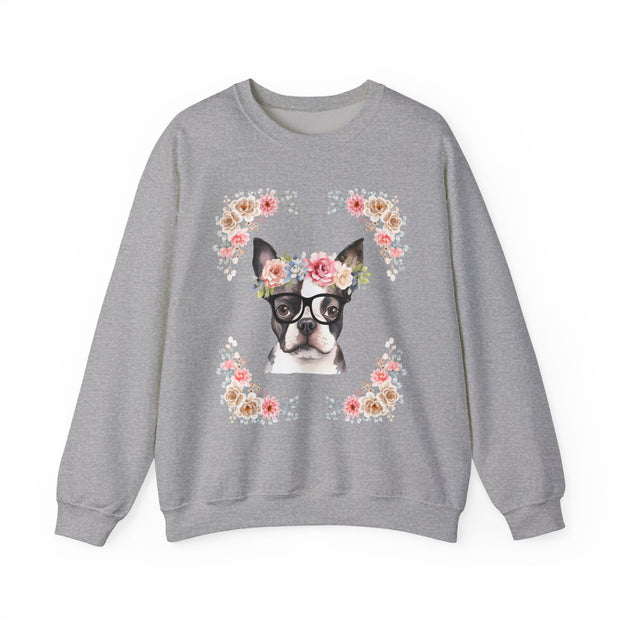 Geeky Goddess French Bulldog Unisex Crewneck Sweatshirt