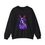 Saint Bernard with Reindeer Antlers sweatshirt | Holiday Dog Sweater Design