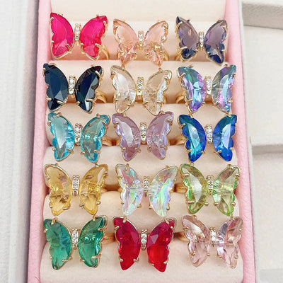 Rainbow Flutter Ring Collection