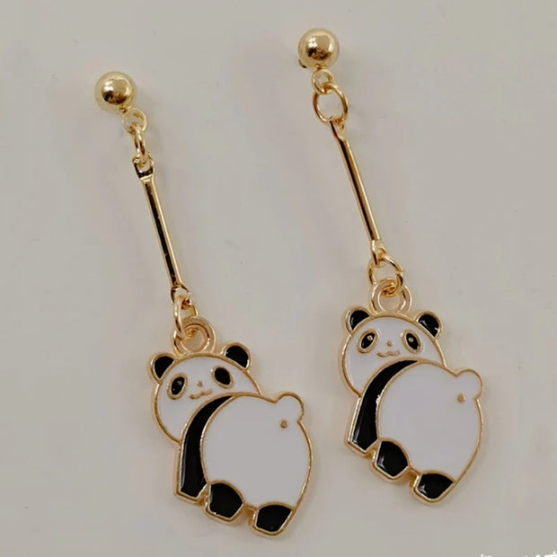 Playful Panda Earrings Collection