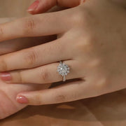 Moissanite Sunflower Ring