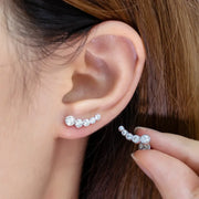 Moissanite Bezel Stud Earrings