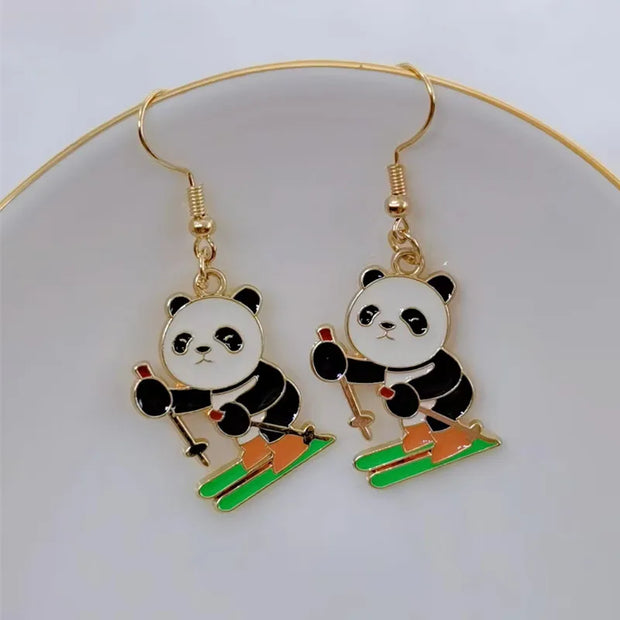 Playful Panda Earrings Collection